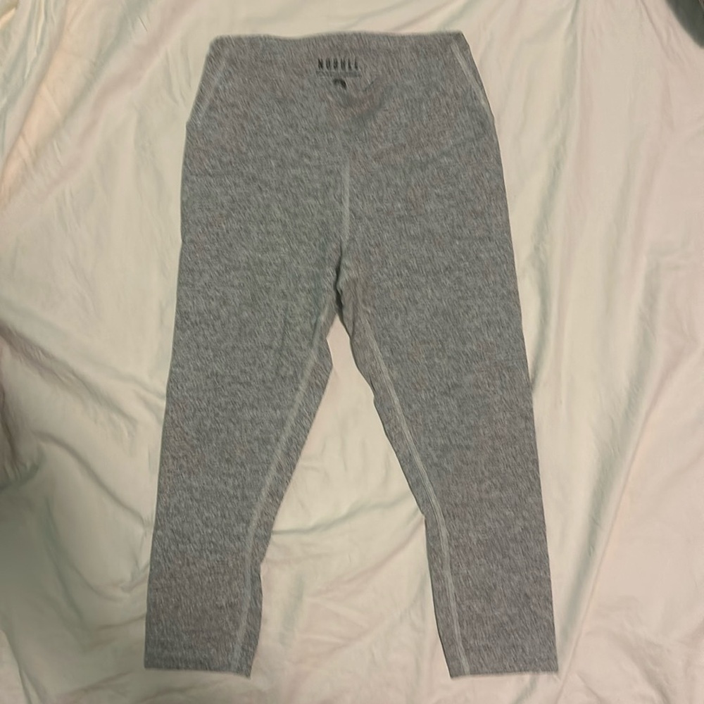Nobull size small high waisted crop weathered gray tights
